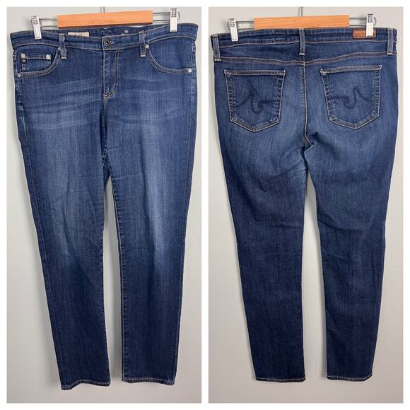 AG Adriano Goldschmied Women’s 32R Cigarette Leg Jeans Stretch Denim Slim Preppy - Picture 11 of 11